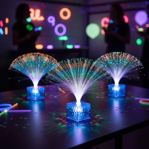 Lampe à fibre optique pour illuminer un centre de table sans fil