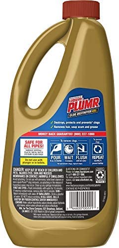 Liquid-Plumr Pro-Strength Clog Destroyer Gel With Pipeguard, Liquid Drain Cleaner - 32 Ounces #TOP1