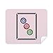 Mahjong Circle Dots 3 Tile Pattern Cleaning Cloth Screen Cleaner 2pcs Suede Fabric