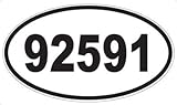 US Decal, Inc. Number 92591 Oval Sticker