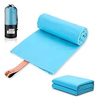 HENMI – HENMI Mikrofaser Handtuch Blau 50x100CM,Schnelltrocknend Fit