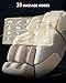 MeitFith Massage Chair Full Body 4D Zero Gravity Chair SL Track with Heat Calf Rollers AI Voice Control Body Scan Bluetooth Massage Office Chairs, Beige