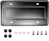 LFPartS Stainless Steel License Plate Durable Car Tag Holder Backing Reinforce Bracket (Black)