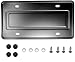 LFPartS Stainless Steel License Plate Frame and Backing Reinforce Holder/Bracket (Black)