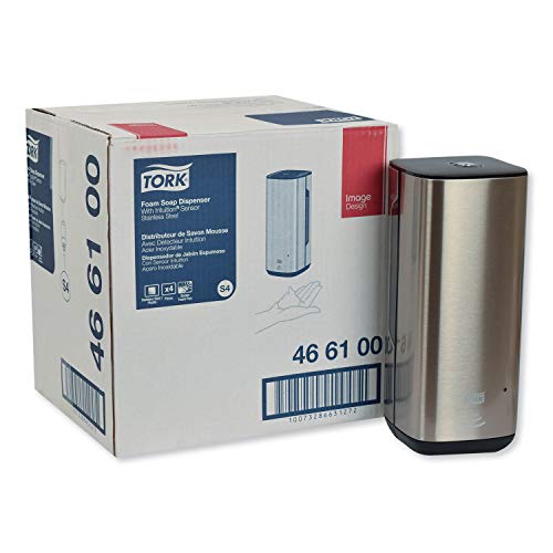 Image of Tork Intuition Sensor Skincare Dispenser Stainless Steel S4, for Hand Soap and Hand Sanitizer, Image Range, 466100