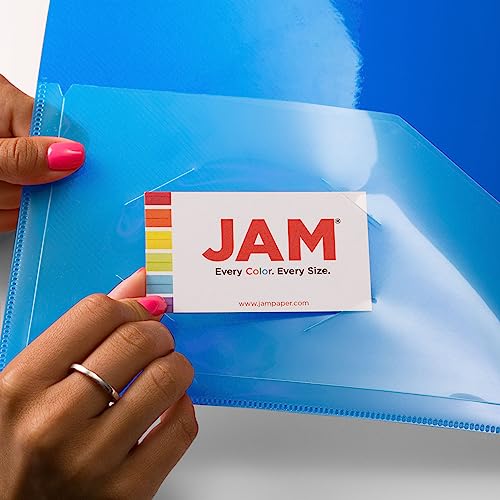 Jam Paper Plastic 0.75 Inch Binder - Blue 3 Ring Binder - Sold Individually #TOP5