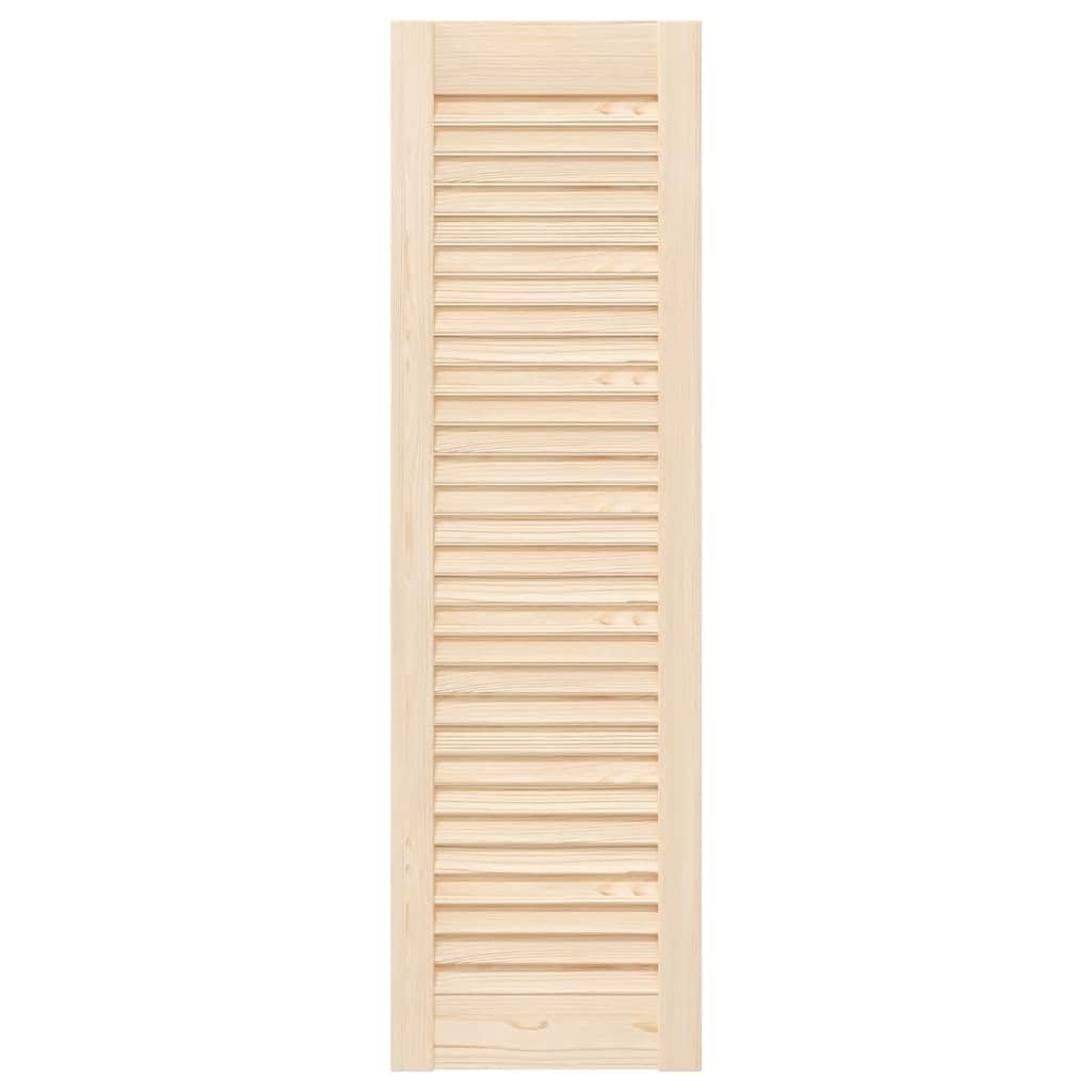 Lot de 2 Porte à Persiennes, Porte d'armoire Panneaux de Placard Garde-Robe Buffet 2 pcs 99x29,5 cm pin massif