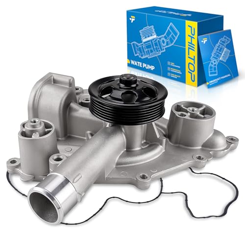 PHILTOP AW6653 Engine Water Pump with Gasket for Dodge Challenger 2011-2021 6.4L/5.7L, Dodge Charger/Durango/Jeep Grand Cherokee/Chrysler 300 2011-2021 5.7L, Charger/Jeep Grand Cherokee 2012-2021 6.4L by PHILTOP - Used condition - US$32.41