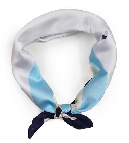 Image of Satin Silk Small Square Scarf for Women, Printed Soft and Comfy Neck Head Tie Scarf Bandana