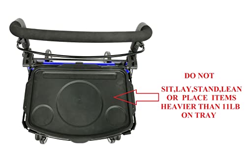 Healthline Rollator Walker For Seniors - Lightweight 4 Wheel Eldery Walker Heavy Duty - Rollator Walkers For Seniors With Basket & Tray - Narrow Doors Indoor Rollator Red Color #TOP7