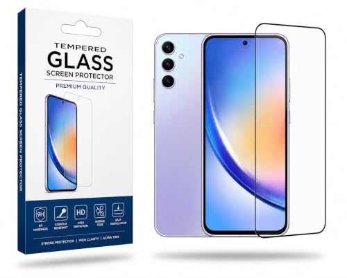 Image of ESD Full HD Compatible with Samsung Galaxy A35 5G / A55 5G / M35 5G tempered glass Edge to Edge Coverage screen guard protector with installation Cleaning kit