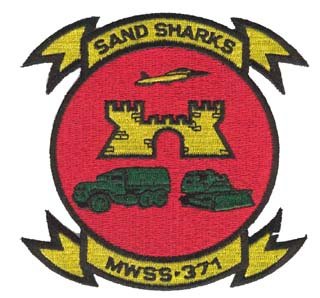 USMC Sand Sharks MWSS-371 4" Military Patch