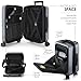 TRAVELARIM 20 Inch Carry On Luggage 22x14x9 Airline Approved, Carry On Suitcase with Wheels, Hard-shell Carry-on Luggage, Durable Luggage Carry-On, Grey Small Suitcase with Cosmetic Case