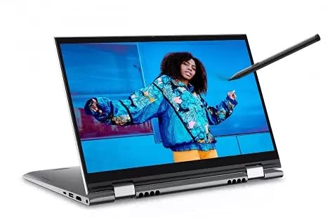 Image of Dell Inspiron 5410 14 inch FHD Touch Display 2in1 Laptop (i5-1135G7 / 8GB / 512GB SSD /Integrated Graphics /Win 10 + MSO /Backlit KB + FPR + Active Pen /Silver Metal Color) Pro Slim Backpack 15