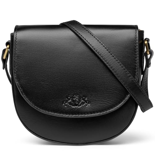Sacoche cuir véritable Trish résolvez le manque de place avec ce sac à main noir