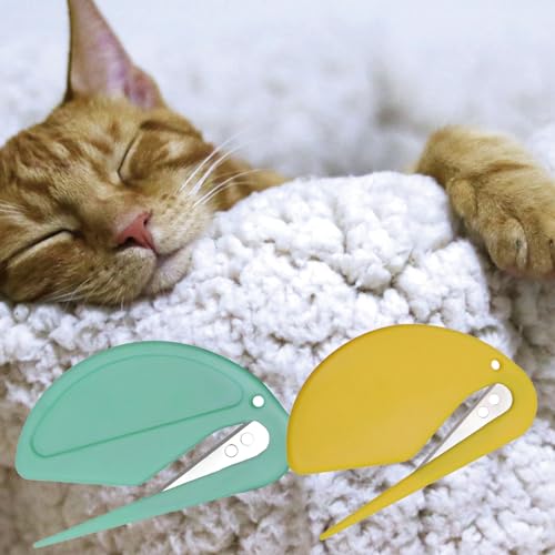 Image of Knotting Comb, Cat Comb, Cat Massage Comb, Pet Spray Hair Removal Comb, Pet Grooming Accessories for Dog (A-2Pcs-Green)