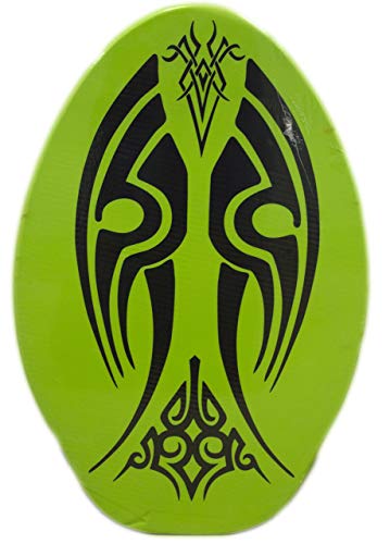 Rubber Top Wooden Skimboard With Slip Free Grip (No Wax Needed!) (Green, 36 Inch) #TOP6