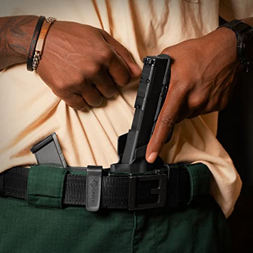 Gritr Iwb Appendix Carry Kydex Right/Left Hand Gun Holster Compatible With Springfield Armory Hellcat With Magazine Holder, Open Bottom, Optic Cut, Adjustable Retention #TOP4