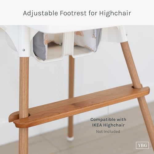 Image of Yeah Baby Goods Adjustable Footrest for IKEA Antilop High Chair, Cherry | Comfortable Seating, Patented Design, Adjustable Height, Compatible with IKEA Antilop HighChairs