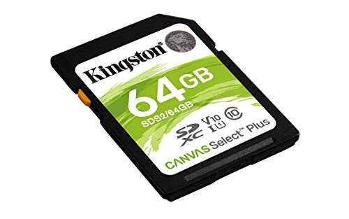 Kingston 64Gb Sdxc Canvas Select Plus 100Mb/S Read Class 10 Uhs-I U1 V10 Memory Card (Sds2/64Gb) #TOP1