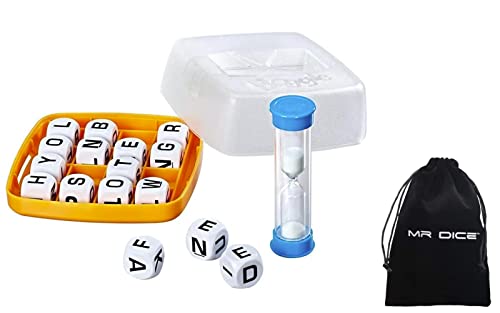 Boggle Game - Boggle Classic Game - Classic Boggle - Boggle Games For Adults Bundle With Mr Dice Drawstring Bag #TOP2