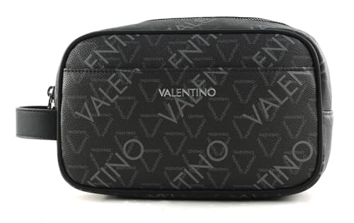 Trousse de Toilette VALENTINO Nero Sac Pochette Cosmétique Zefir Soft Gris
