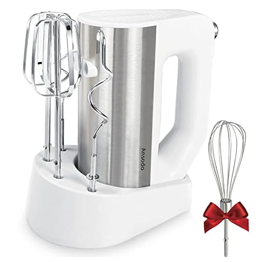 Batidora de Varillas Electrico 550W Amasadora Batidora Amasadora de Pan Batidora Amasadora Reposteria con 2 Varillas 2 Ganchos y 1 Batidora de Alambre 5 Velocidades Función Turbo Botón de Expulsión