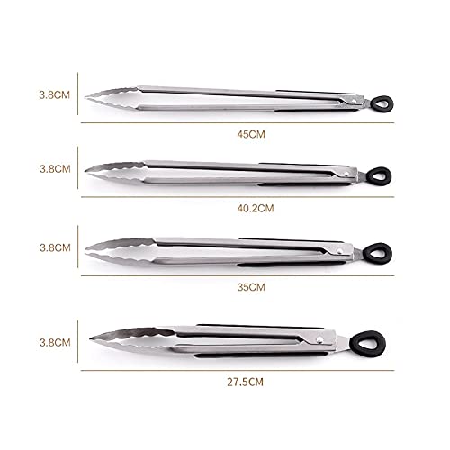 Pinzas de Cocina de Acero Inoxidable para Barbacoa, Pinzas para Asar, Ensalada, Pan, Pinzas para Servir, Cocina Antiadherente, Barbacoa, Parrilla, Pinzas para cocinar (14 Pulgadas)