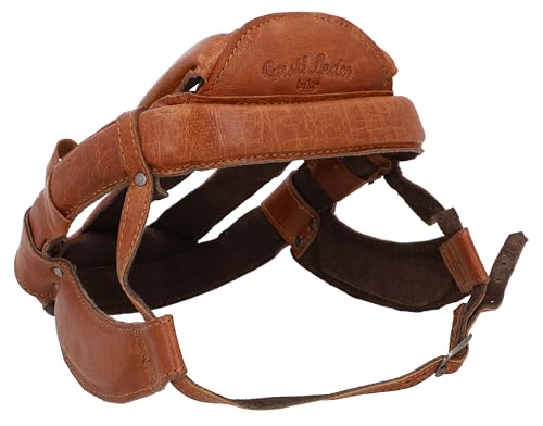 Gusti Accesorio para Bicicleta de Piel - Jeannie L. Diseño Retro Vintage Piel de Búfalo Marrón Cuero 60-61 cm