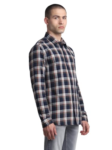 Image of JACK & JONES Men's Cotton Checke Regular Fit Shirt