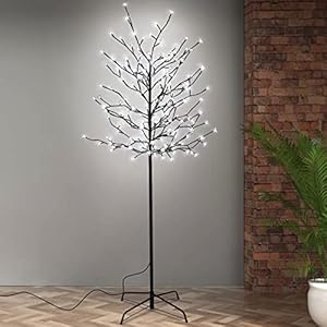 Cecaylie 180CM LED Kirschblütenbaum mit 200 Weiß LEDs | Weihnachtsdeko 8 Verschiedene Modi | LED Lichterbaum IP44 für Indoor und Outdoor