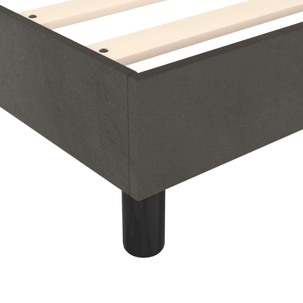 vidaXL Estructura de Cama con somier Terciopelo Gris Oscuro 160x200cm