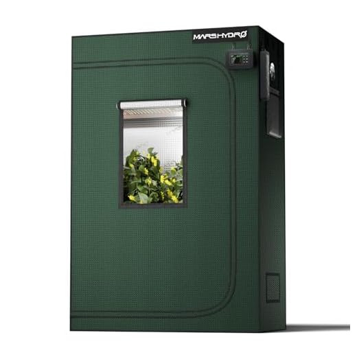 Zelsius Growzelt MyHomeGrow Grow Tent | Indoor Growbox | schwarz grün | Growroom Growschrank Darkroom Pflanzenzelt Gewächshaus Zuchtzelt (120 x 60 x 180 cm) 12 MARS HYDRO Growzelt Pro 120 x 60 x 180 cm, 2000D verdickte Polyester-Plane und hochreflektierendes Mylar, größeres Beobachtungsfenster, Controller und Steckdosenhalterung, für TSL2000/SP3000