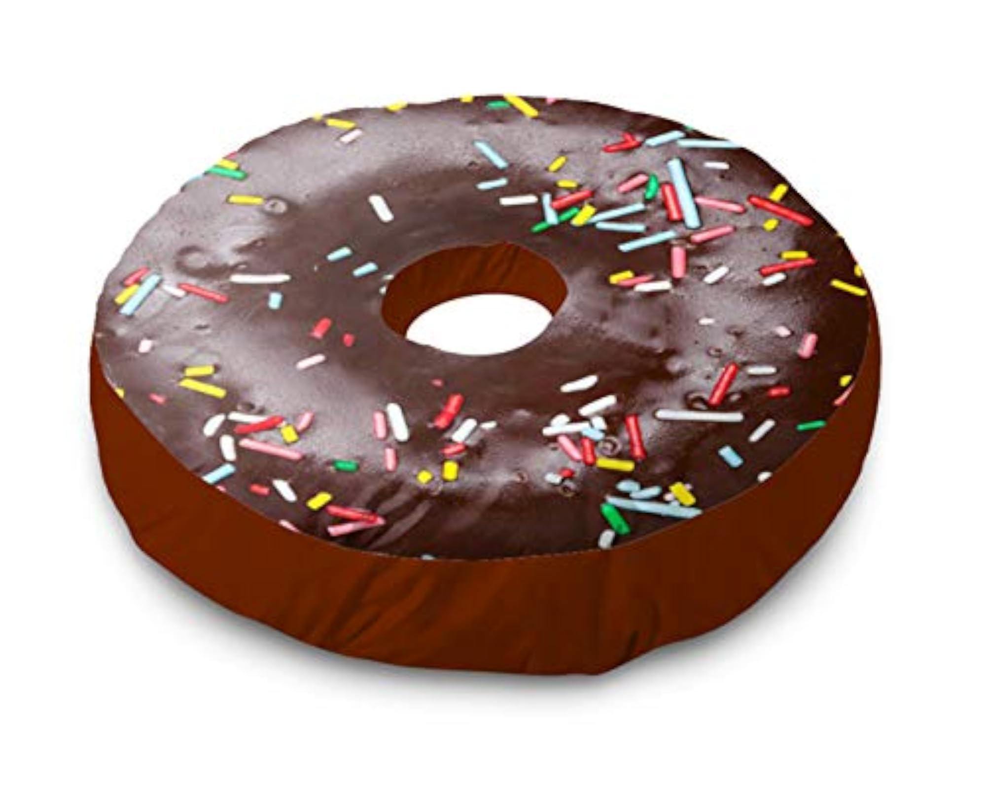 Kesar Enterprises Velvet Fabric Doughnut Cushion