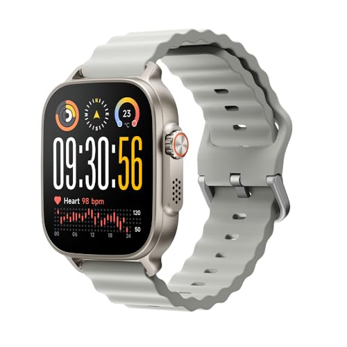 realme Watch 5, Smartwatch con display AMOLED 1.97, Chiamate Bluetooth, Resistenza Acqua IP68, Contapassi/Cardiofrequenzimetro/Sonno, 110+ modalità Fitness, GPS, NFC, Silver