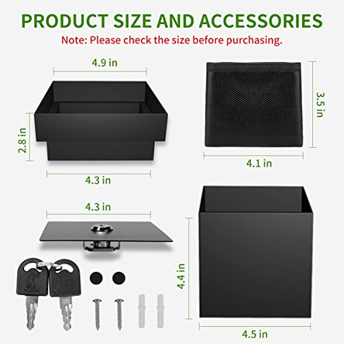 Bdmetals Steel Diversion Flower Pot Safe With Fireproof Money Bag And Lock, Waterproof Secret Hidden Safe Lock Box, Outdoor,Indoor,Garden,Yard For Hiding Cash, Jewelry, Keys,Rings, Watches(Black) #TOP5