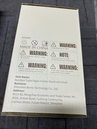 Wealone T-001T 4-In-1 Toilet Paper Holder Stand With Storage Shelf Box, 360° Rotating Bamboo Free Standing Toilet Tissue Roll thumb #8