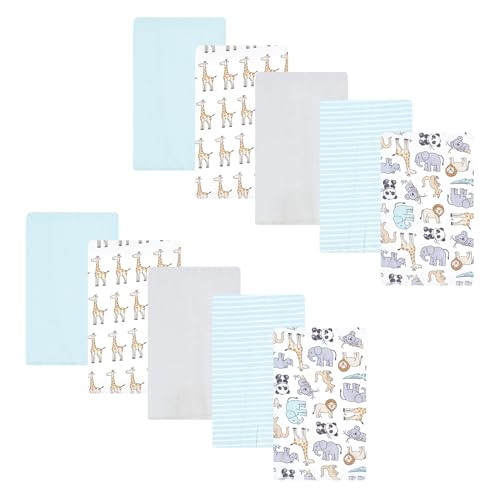 Image of Hudson Baby Unisex Baby Flannel Burp Cloth 10pk, Kangaroo, One Size