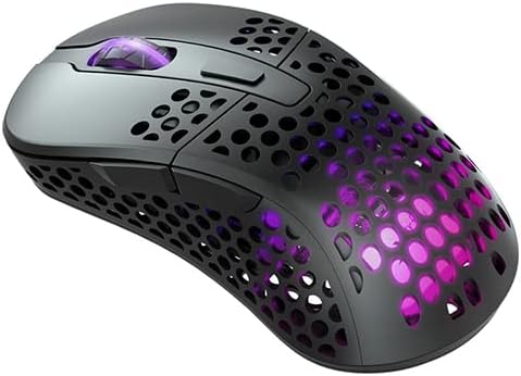 XTRFY M4 Wireless Ultra-light Gaming Mouse, RGB, Adjustable shape, 2.4 GHz Lag-Free Wireless, 75hrs Battery Life - Black