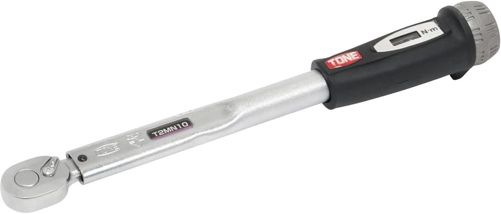 TONE T2MN10 Preset Torque Wrench (Direct Set Type), 0.25 inch (6.35 mm) Drive (1/4 inch), Black, 10 Nm