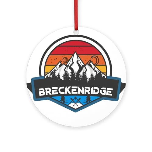 CafePress Breckenridge Ski Resort Breckenridge Colorado Round 4' MDF Holiday Ornament