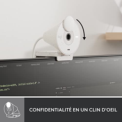 Logitech MK470 Combo Clavier et Souris sans Fil pour Windows, 2,4 GHz avec Récepteur USB Unifying + Logitech Brio 300 Webcam Streaming Full HD avec confidentialité, Micro à réduction de Bruit