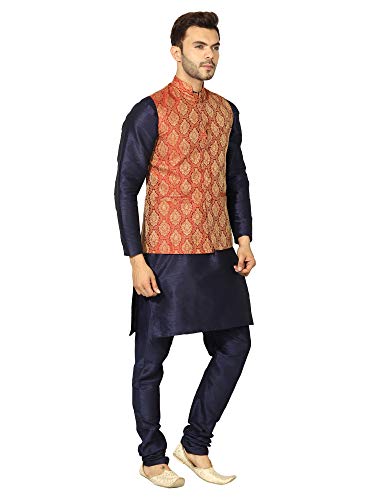 Image of UnM Men Silk Blend Classic Kurta Set