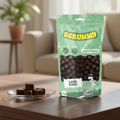 Image of Scrummy Lamb Cubes Dog Treats, 70g Soft & Tasty Training Snacks | High Protein, Easy to Digest, Healthy Rewards for Puppies & Adult Dogs