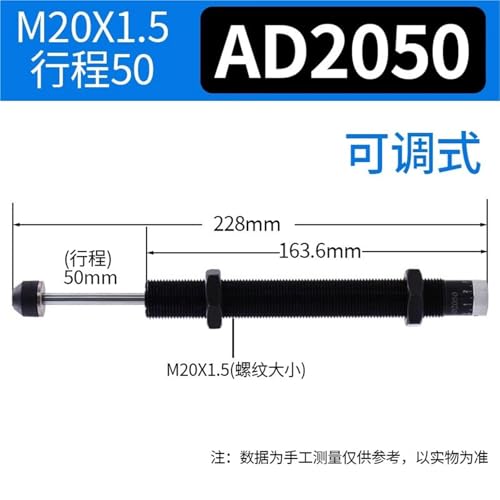 Amortisseur hydraulique réglable AD2050 pour bras mécanique industriel - 2