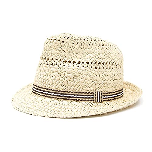 CPYGMXI Fashion 100% Handwork Child Summer Straw Sun Hat Boy Beach Fedora Hat Sunhat Girl Hat Cap