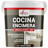Hormigón Pulido para Cocina: Encimera, Revestimiento de Pared - 5 m² (en 2 capas) Arábica Marrón - ARCANE INDUSTRIES