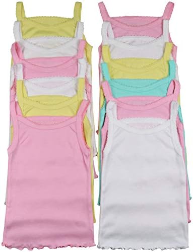 ToBeInStyle Girl’s 4 Pack Ruffle Hem Spaghetti
