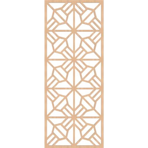 Image of 15 3 /8 inchW x 39 3 /8 inchH x 1 /4 inchT Auburn Decorative Fretwork Wood Wall Panels, Hickory