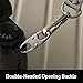 Zelin Anti Theft Zipper Clips Double Opening Small Carabiner Clips, 4Pcs Elegant Zinc Alloy Zipper Pull Replacement for Travel, Commuting and Camping (Frost Silver)